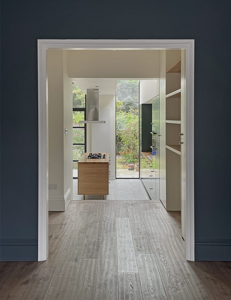 View through to rear garden from sitting room