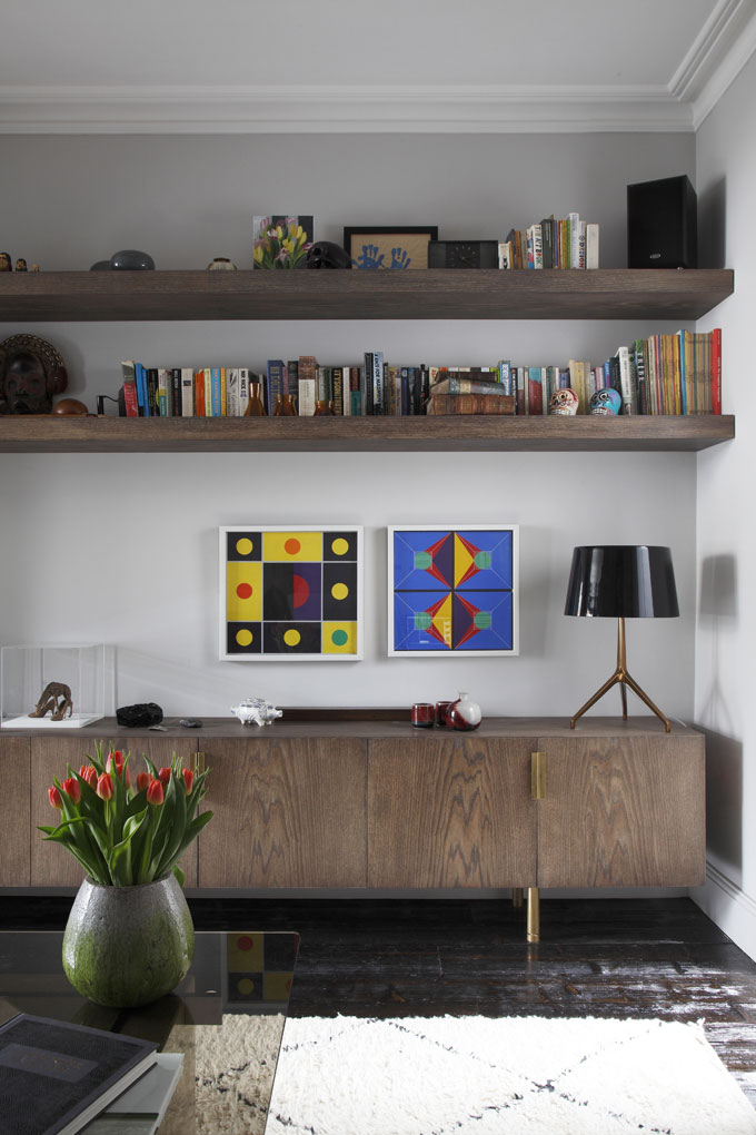 Victorian cottage refurbishment and extension, with bespoke cabinetry and reclaimed 200 year old timber floor, with Moroccan Berber rug.